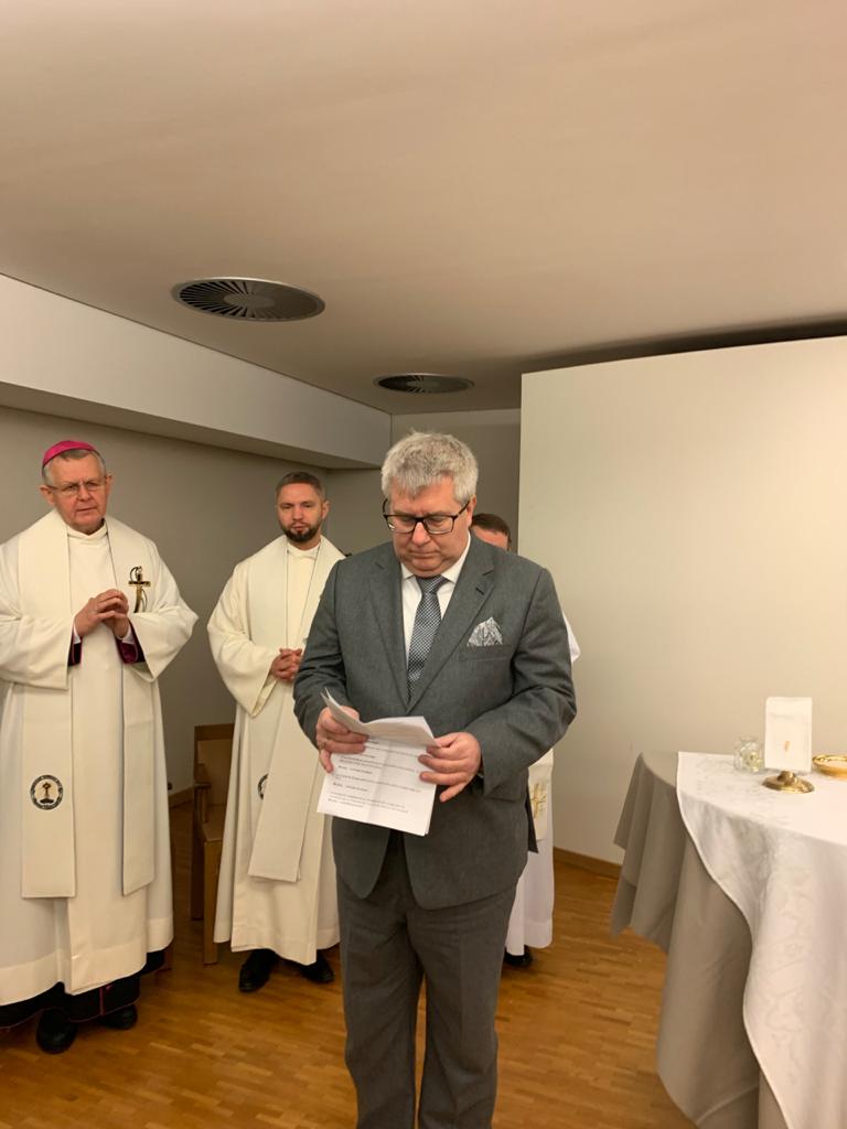 Archbishop Tomash Peta celebrated Mass in the European Parliament